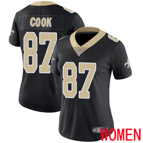 New Orleans Saints Limited Black Women Jared Cook Home Jersey NFL Football #87 Vapor Untouchable Jersey->nfl t-shirts->Sports Accessory